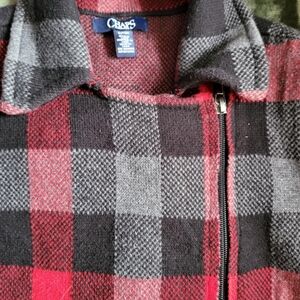 Chaps Red and Black Plaid Jacket